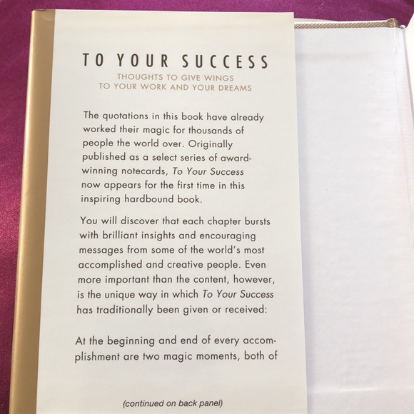 Book: To Your Success! Quotes from award winning notecards. Hardbound 127 pages - Picture 2 of 9